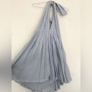 Alice and Olivia blue halter dress size small